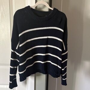 Jenni Kayne Navy and Cream Striped Sweater